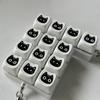 Black Cat Fidget Keyboard 4/9-Keys Anxiety Relief Finger Clicker Keychain Office School Travel Decompression Button Sensory Toy Hanging Decor