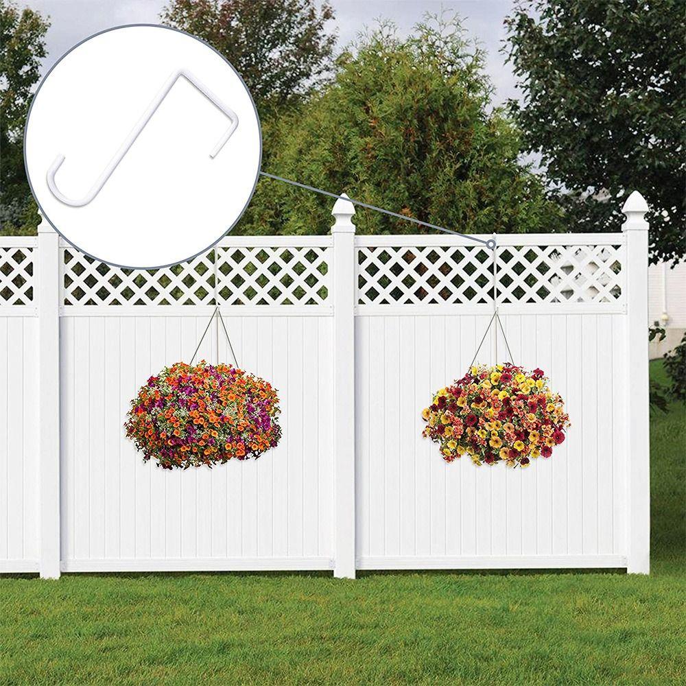 3pcs Durable Fence Hooks Iron Guardrail Hooks Garden Supplies Fence Flower Groove Hooks  Courtyard