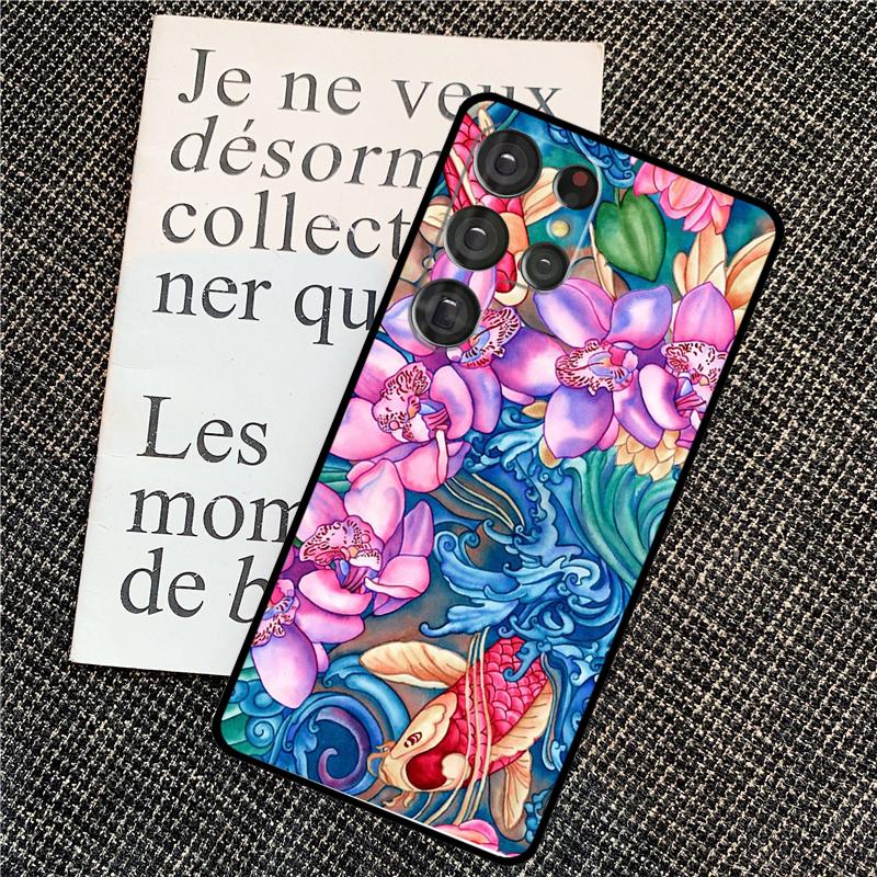 Orchid Flowers Colorful Case For Samsung Galaxy S25 S24 Ultra S20 S21 S22 S23 Ultra S9 S10 Plus S25 FE Back Cover
