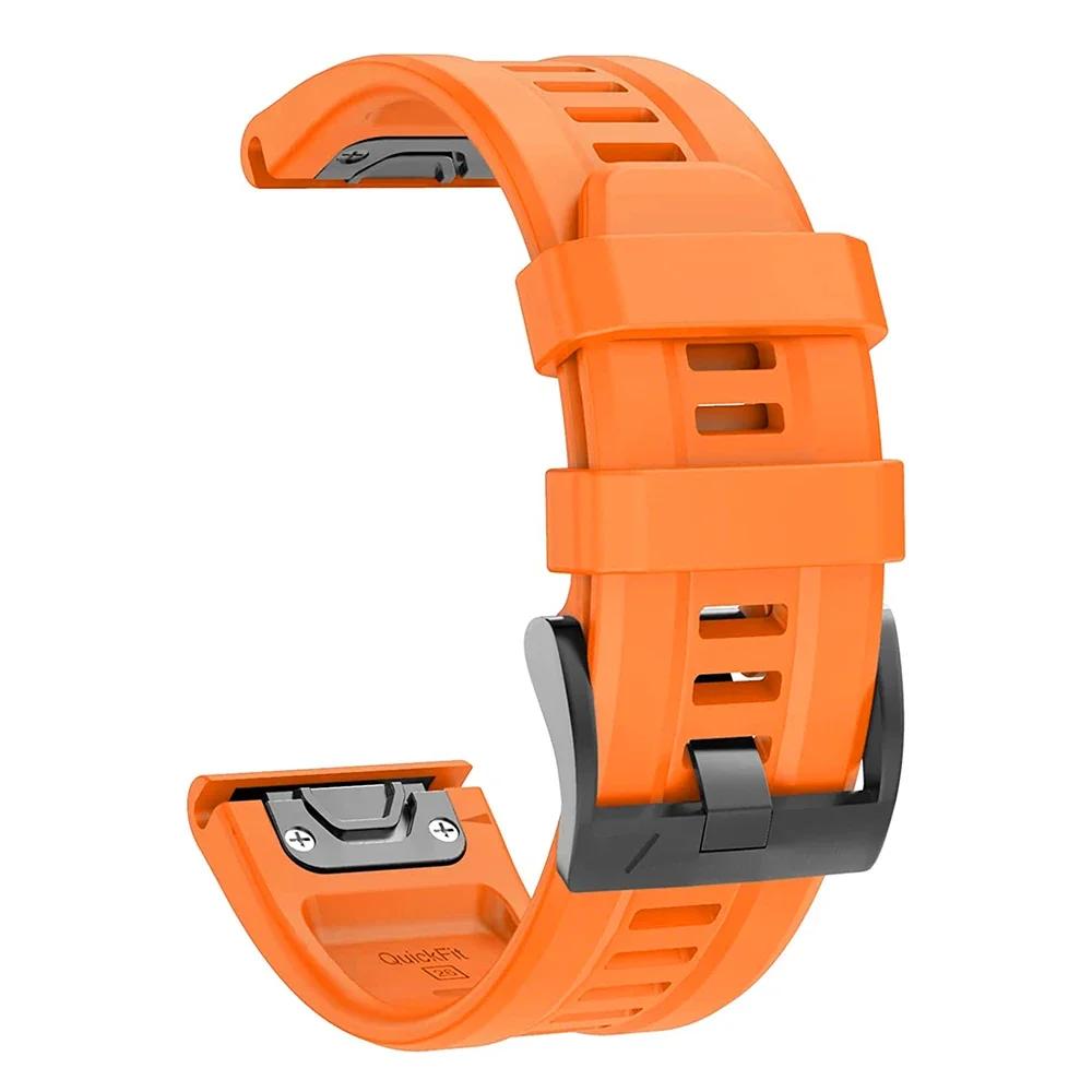 

Силиконовый ремешок QuickFit 22 мм 26 мм для часов Garmin Fenix 8 E 7 7X 6 6X Pro/Epix Pro Gen 2 47 мм 51 мм 5XPlus Enduro 3 Tactix 7 QuickFit 22mm оранжевый