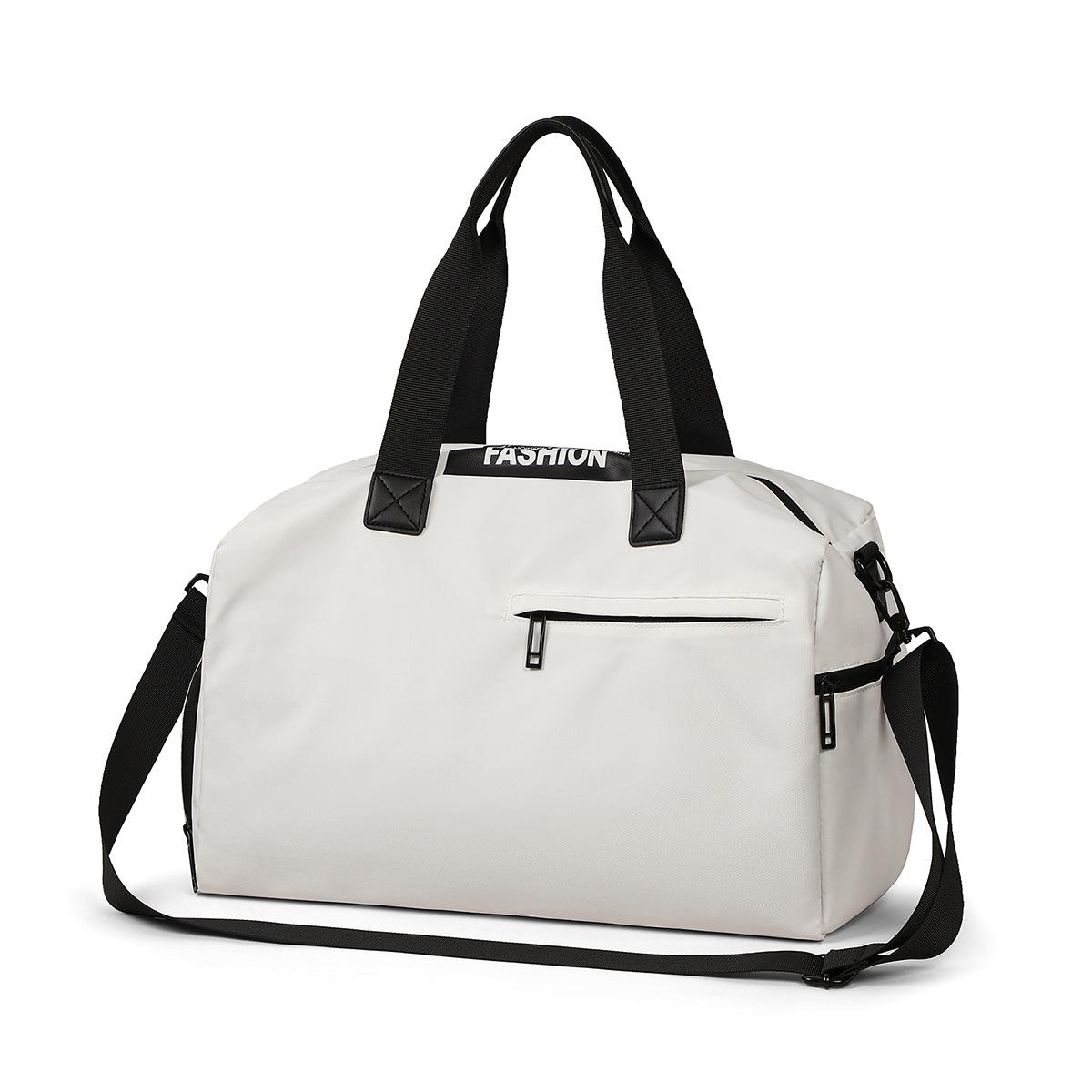 

Large Capacity Storage Bag, Messenger Bag, Sports Canvas Bag, Versatile Travel Bag, Portable Fitness Bag, Shoulder Bag, Luggage. білий