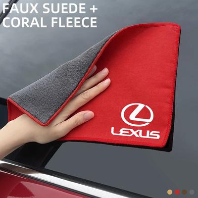 For RX300 RX330 RX350 IS250 LX570 Is200 Is300 Ls400 Car Logo Strong Absorbent Towel Cleaning Rag Interior Accessories