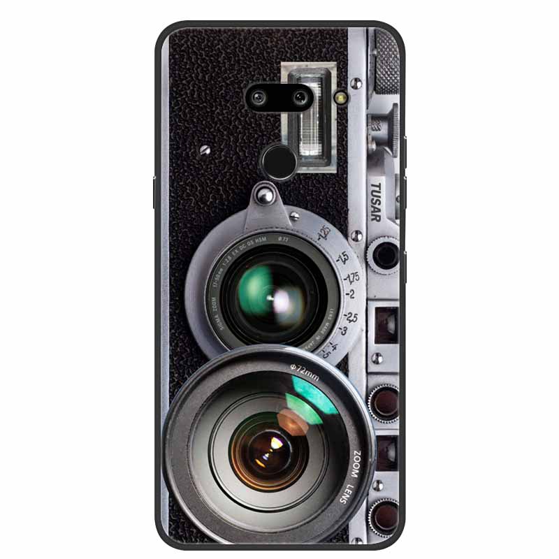 Für LG G8 G8S ThinQ Schwarze Hüllen Weiche Silikon TPU Handyhüllen Für G 8 S 8S ThinQ Luxus Rückabdeckung Funda Cartoon Schale Para Capa