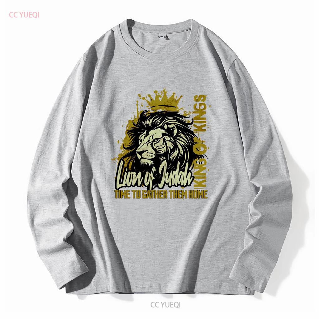 The Lion of Judah King Kings Christian Unisex T Shirt Faith Religion Gift Ideas Long or Short Sleeves Vintage Washed Breathable