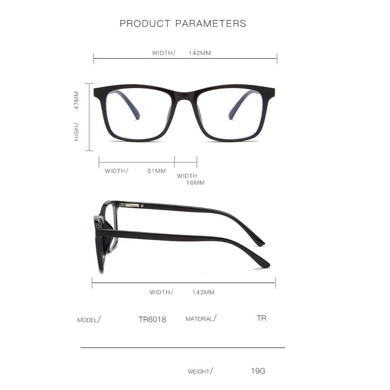 Anti-blue Light Glasses High Quality Square Eyewear Women Men Luxury Eyeglasses Blue Light Blocking Man Lady Computer Eyeglas