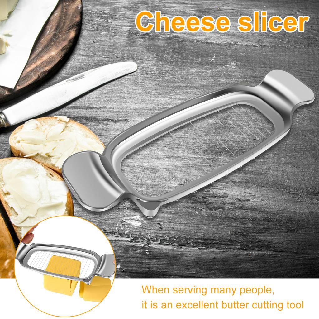 Butter Slicer Cutter Stainless Steel Cheese Slicer Multipurpose Cheese Cutter Slicer Food Cutter Handheld Butter Slicing Tool