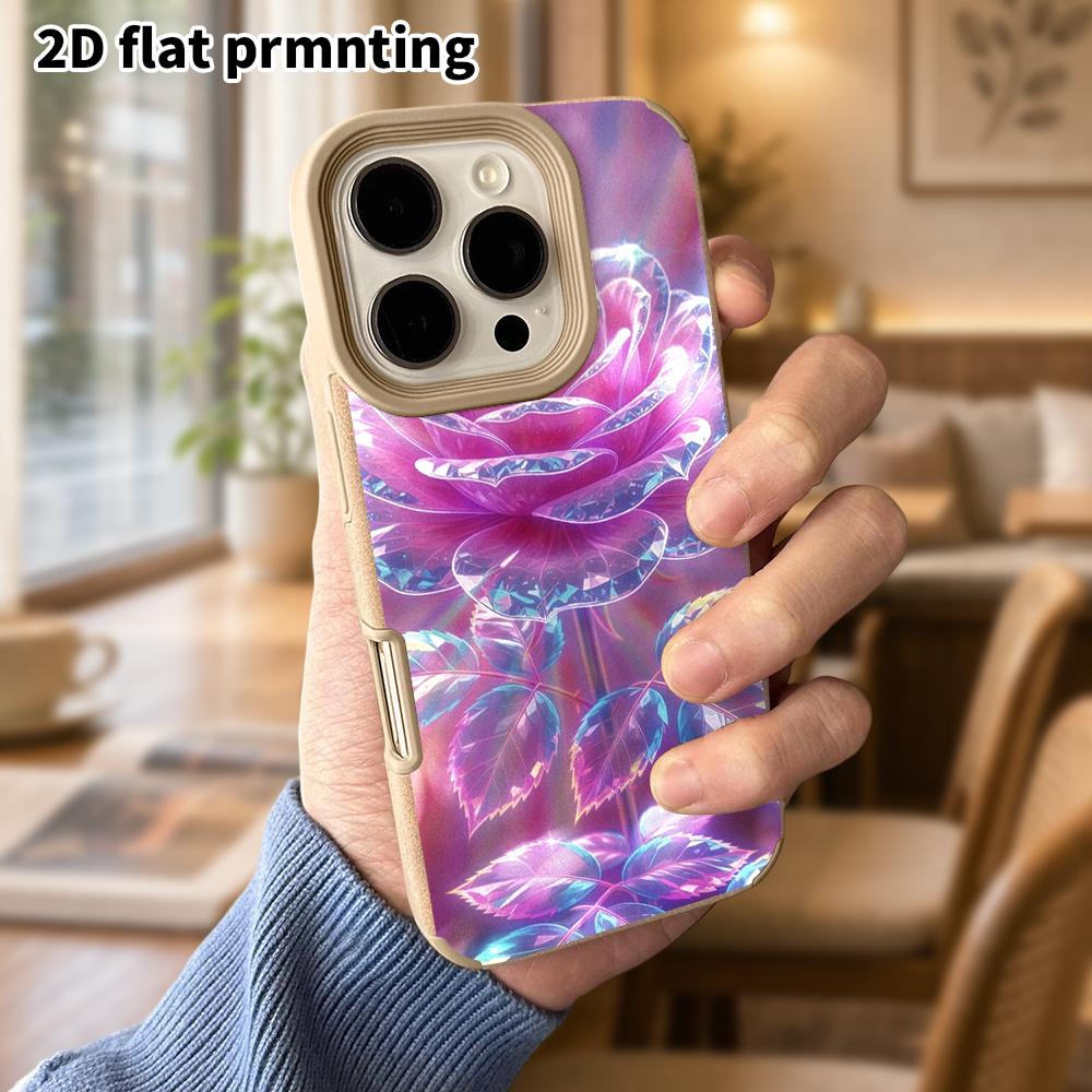 Phone Case: Lambskin 2D Flat Samsung Galaxy A34 A35 M05 M06 S20 S22 S21 FE Plus 5G Protective Case, Glowing Rose, Christmas and Halloween Gift