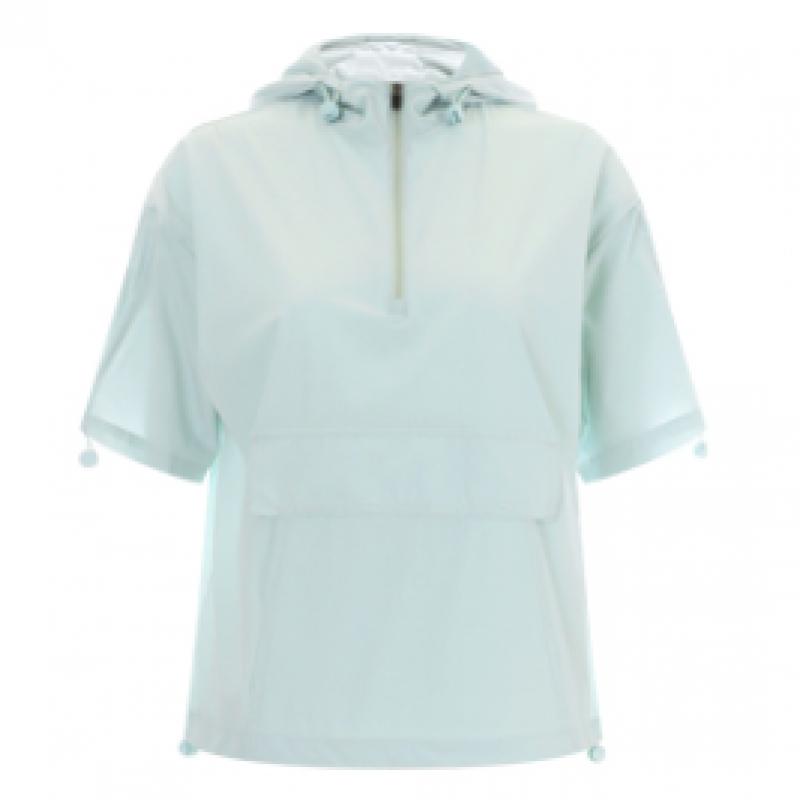 Shop   Women Hooded Half Zip Outdoor Short Sleeve Pink Beige Lb Wsh 425