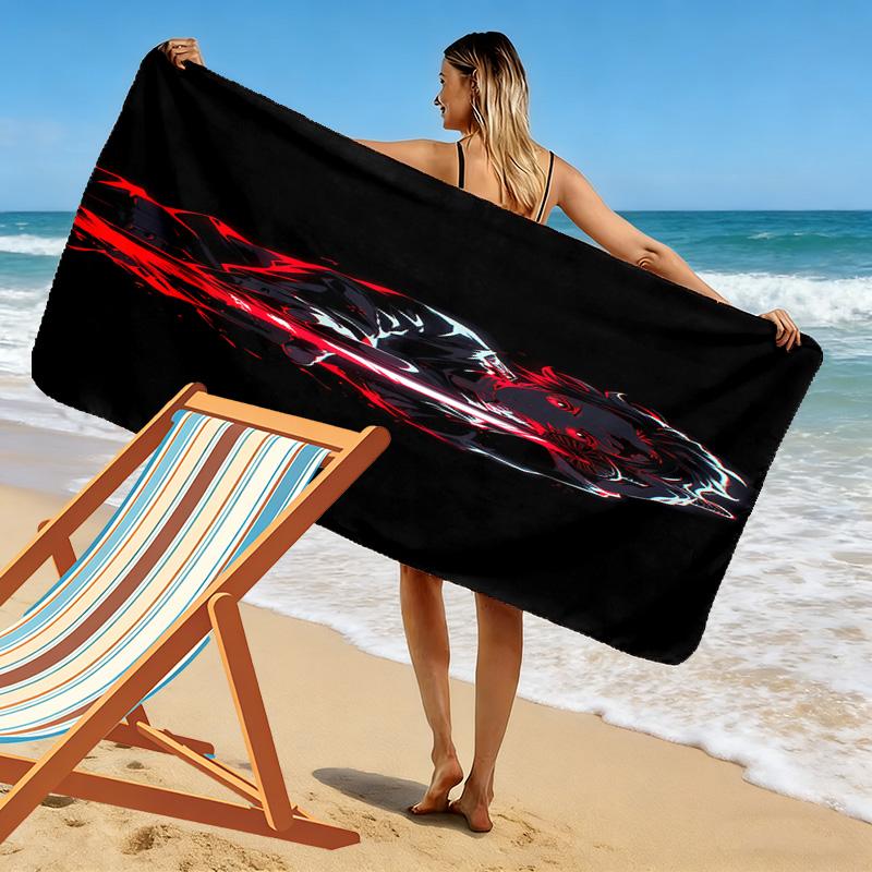 Shadow Warrior's Crimson Blade Beach Towel Soft Outdoor Camping Quickdrying Swim Towel Swim Outdoor Pool Towel Fashion Printing