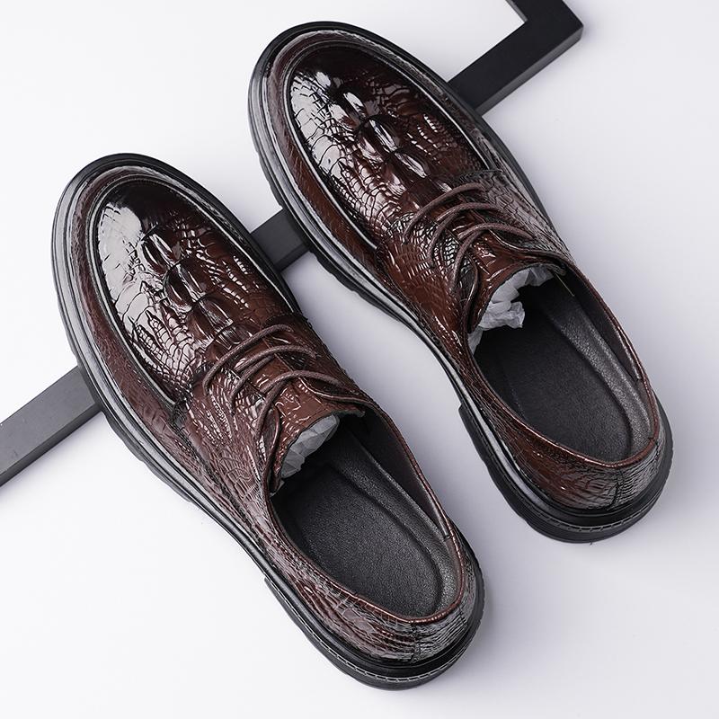 Leisure Walk Mens Casual Shoes Spring Autumn Oxford Shoes Business Leather Sneakers Male Formal Dress Footwear Comfy Derby Shoes