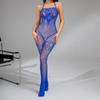 Sex Underwear Sexy Perspective Tights Royal Blue Stockings Suspender Neck onesie