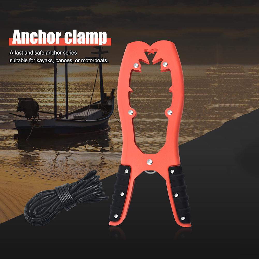 Portable Kayak Grip Anchor with Large Clamping Mouth Stainless Steel Anchor Grip 16 Feet Paracord Gear for Kayaks Paddle Boards