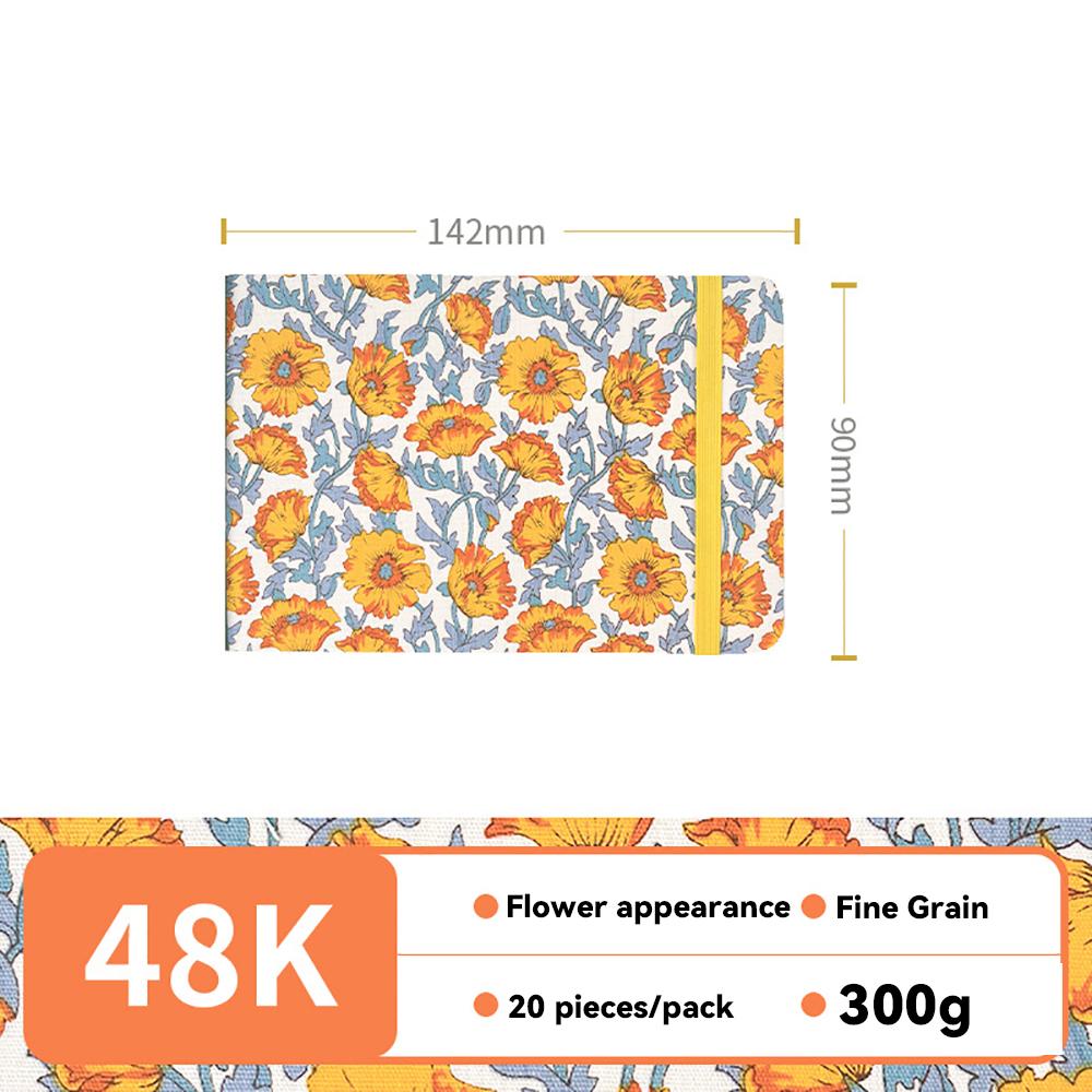 20 Sheets 300g Watercolor Paper Square Pad Sketchbook 48K/32K 100% Cotton Water Color Drawing Painting Book Art School Supplies