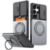 Hoesje Voor Samsung Galaxy S26 S25 S24 S23 S22 Ultra Plus S25FE S24FE Cover Schuif Camera Bescherming Met Kaart Ringhouder Armor Fundas