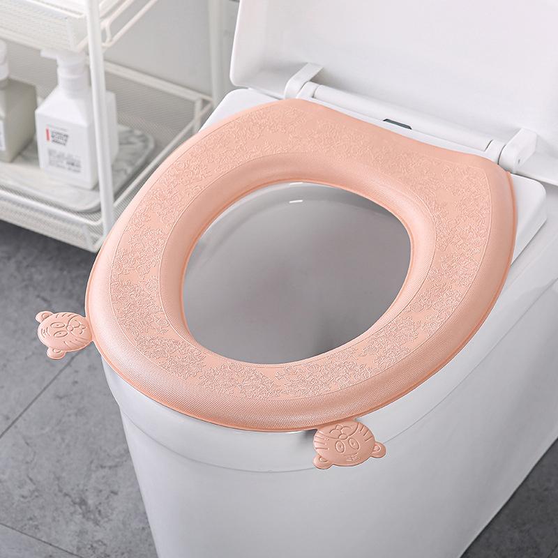 Eva Waterproof Toilet Seat Cover Thickened Four Seasons Universal Toilet Seat Cushion Paste Type Household Toilet Accessories