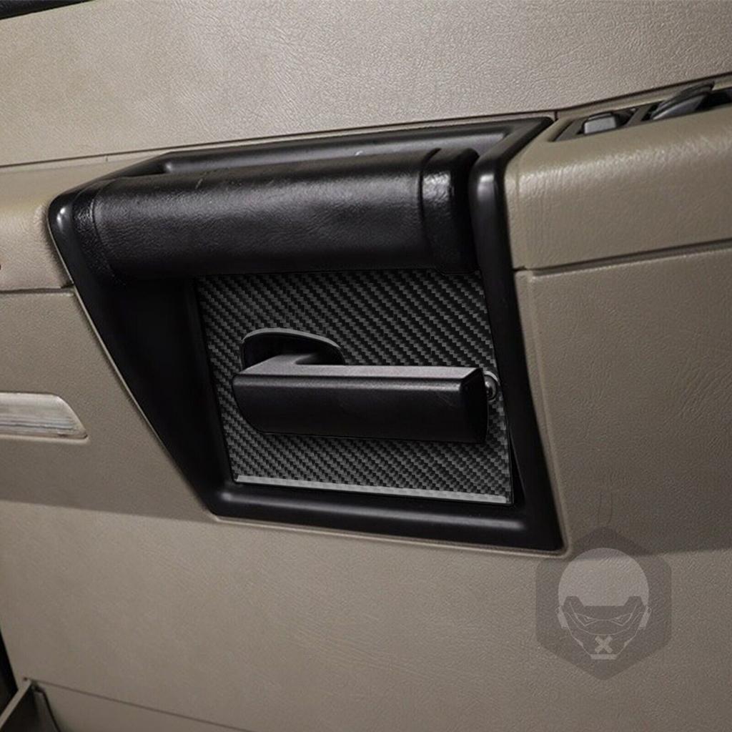 4x Real Carbon Fiber Interior Door Handle Panel Cover Trim For Hummer H2 2003-07