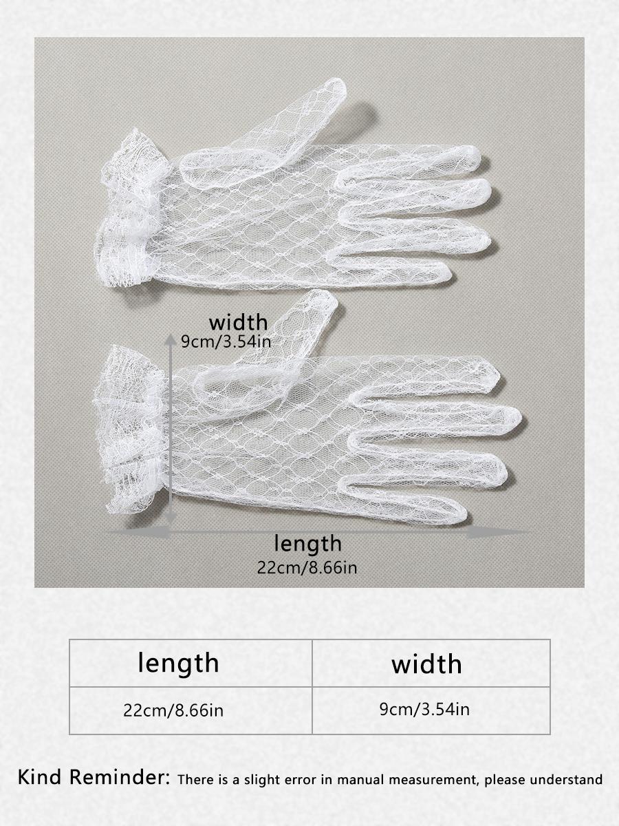 

Короткие свадебные перчатки из белой сетки с пальцами, сексуальные прозрачные свадебные перчатки длиной до запястья, подходят для женских свадебных аксессуаров