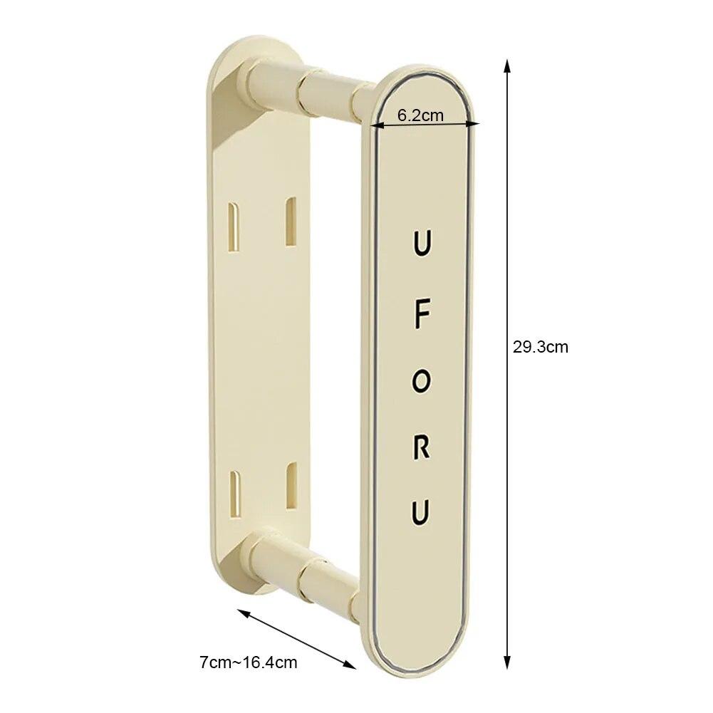 Вешалка для одежды выдвижная регулируемая стойка полка для хранения одежды настенная полка для одежды вешалка для балкона подвесная стойка 1PCS бежевый 1129₽