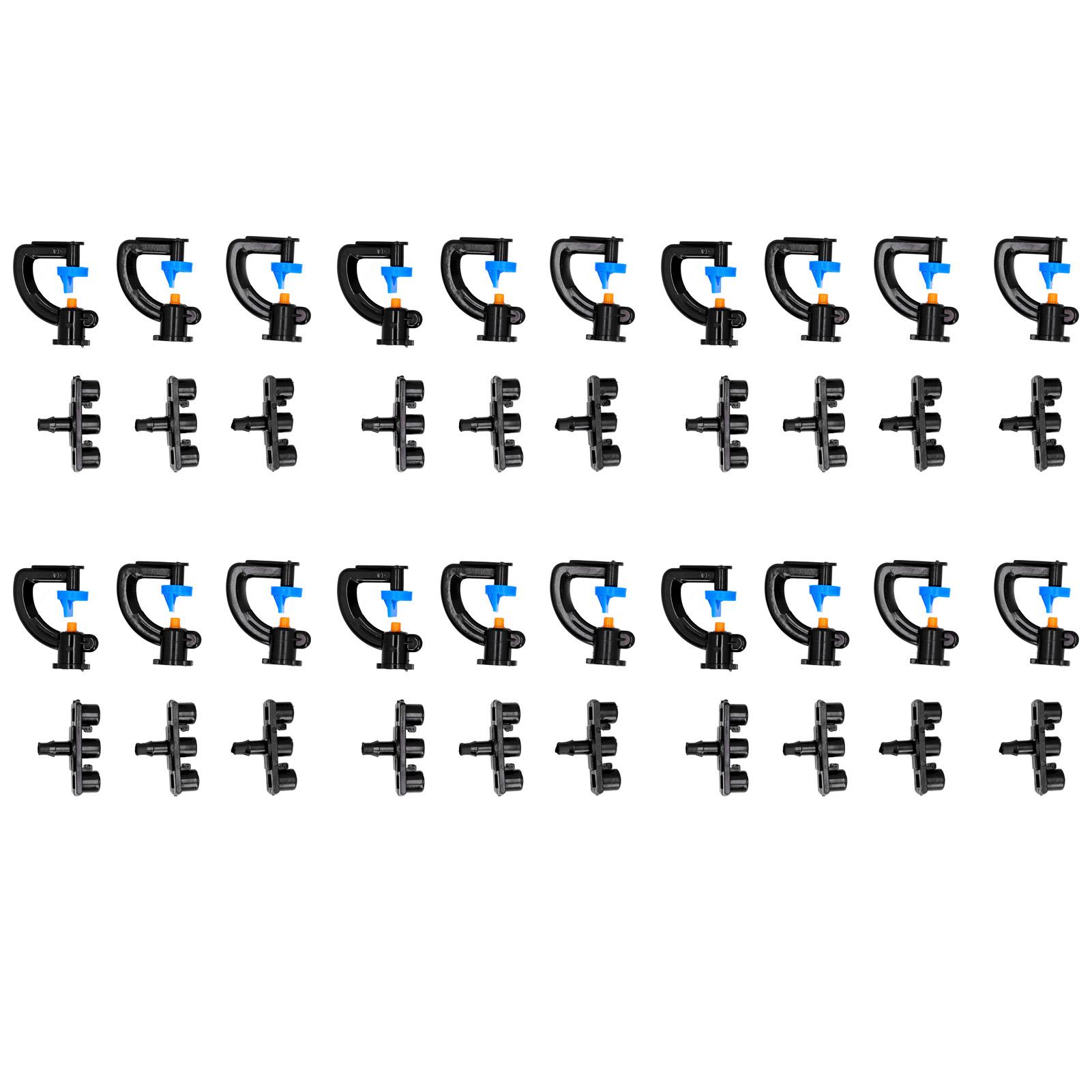 Konnwei Unisex 20Set Sprinkler Nozzle G Type 180 Degrees Refractive Irrigation Atomizing Nozzle For 4 7 Hose