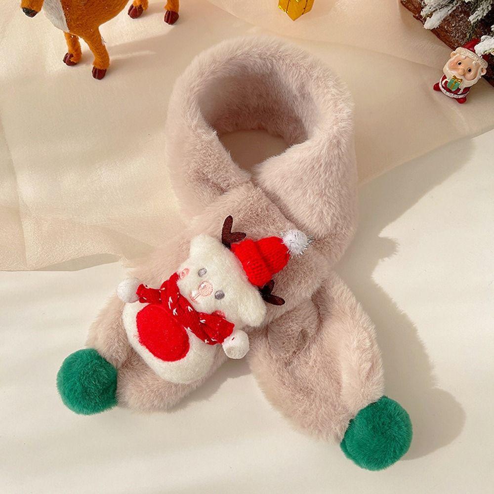 Småbarn Barn Baby Vinter Skjerf Barn Skjerf Halsvarmer Barn Plysj Sjal Jule Skjerf