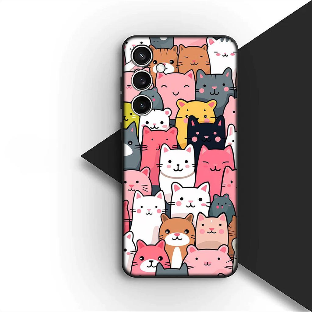 Soft Cover for Apple iPhone 17 Pro XS Max Air 6 7 8 Plus 5 + SE 2022 SE2 16E Casing Phone Case Comics Cat Meow Lovely