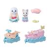 Sylvanian Families Amusement Park Vehicle Set - Boat & Dolphin - Ko-80 ST Mark Certified, Ages 3 and Up, Toy Dollhouse, Sylvanian Families, Epoch
