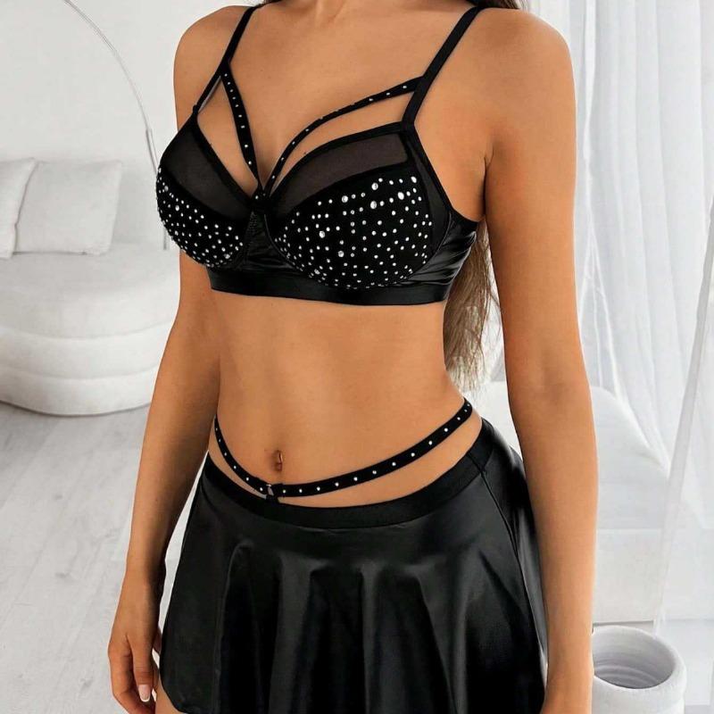 New girl sexy underwear set mesh hollow set