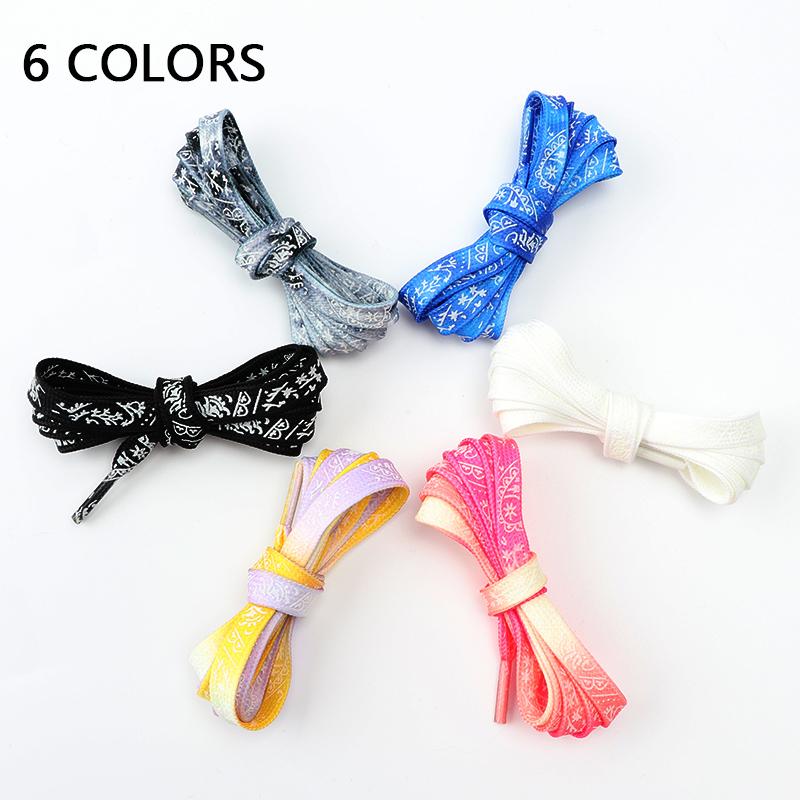 Flat Splash ink Shoe Laces Fluorescent Luminous Shoelaces for Sneakers Reflective Glowing Run Boot Shoelace Printing Shoestrings