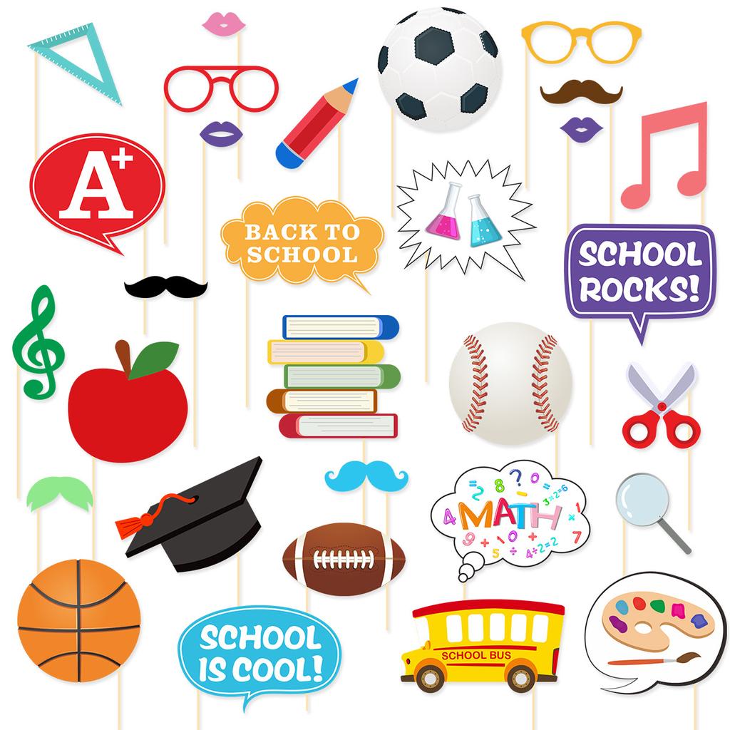 Schulsaison Themenparty Dekorationszubehör Zurück zur Schule Saison Willkommen zurück Zum Ziehen der Flagge Hängen der Flagge Kuchenstecker