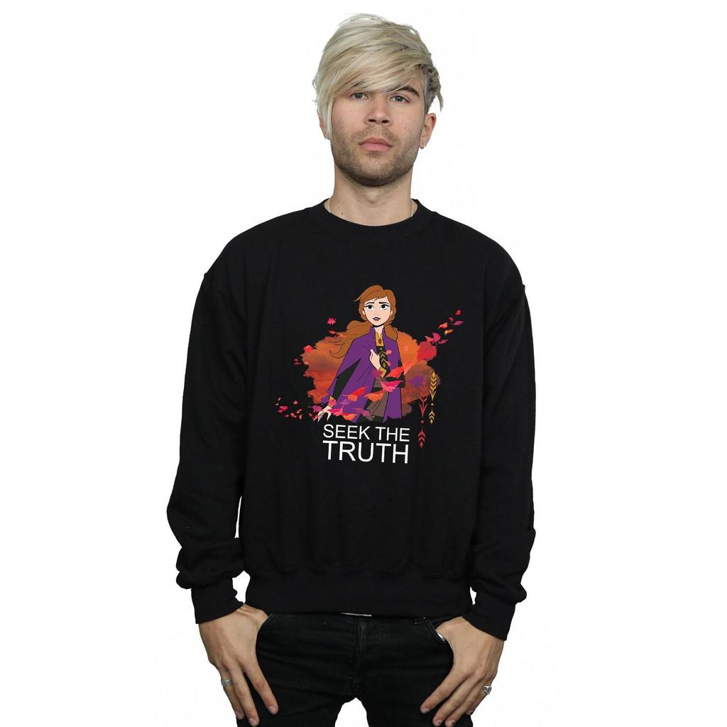 Disney Mens Frozen 2 Anna Seek The Truth Wind Sweatshirt