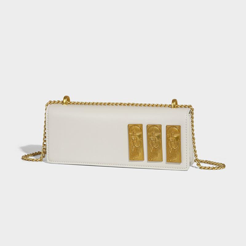

Cross-Border Wholesale 2025 New Women s Trendy Versatile Commuter Shoulder Crossbody Chain Bag белый