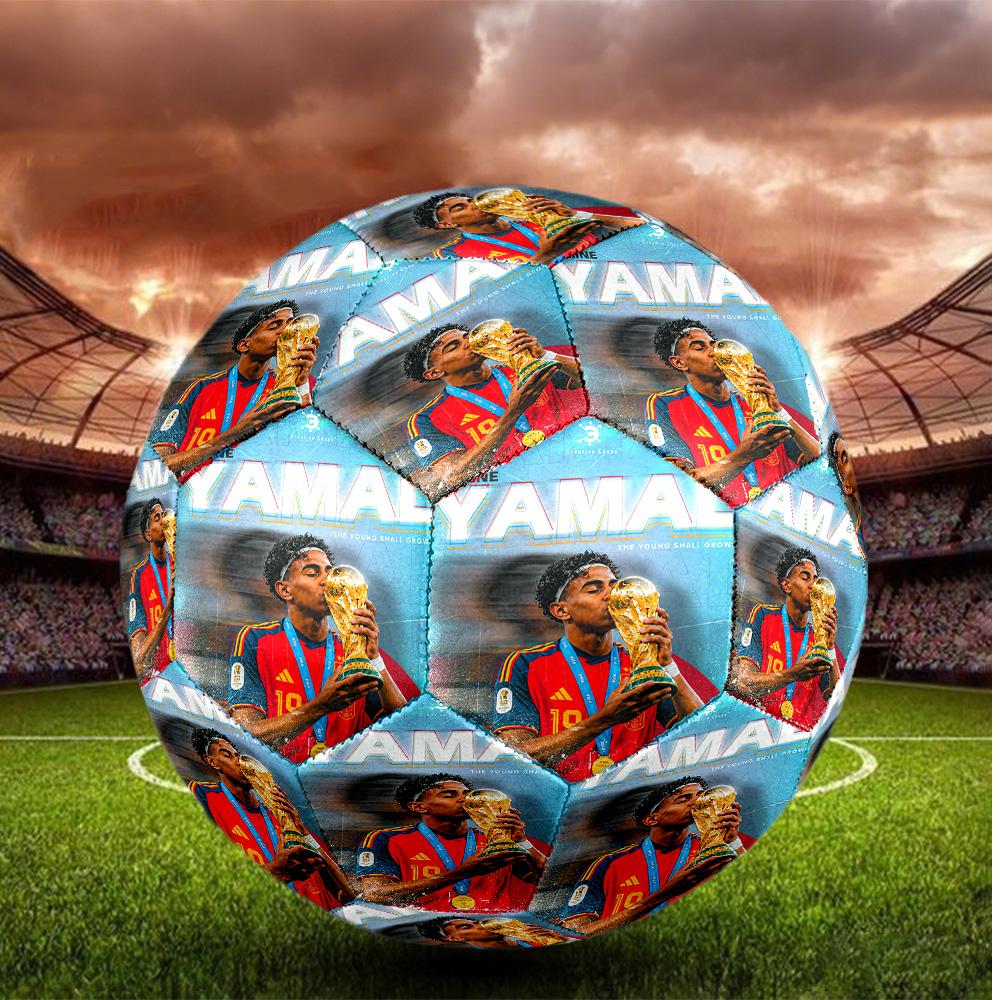 Lamine Yamal Size 5 Football High Elastic Soccer Ball For Outdoor Competition Daily Training Play