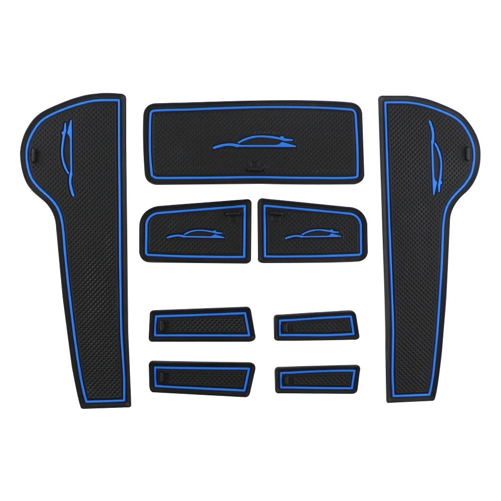 

9 шт. Автомобильные противоскользящие коврики в канавки дверей для Chevrolet Chevry Cruze Седан Хэтчбек 2009-2015 Силиконовые коврики для слотов дверей Аксессуары синий