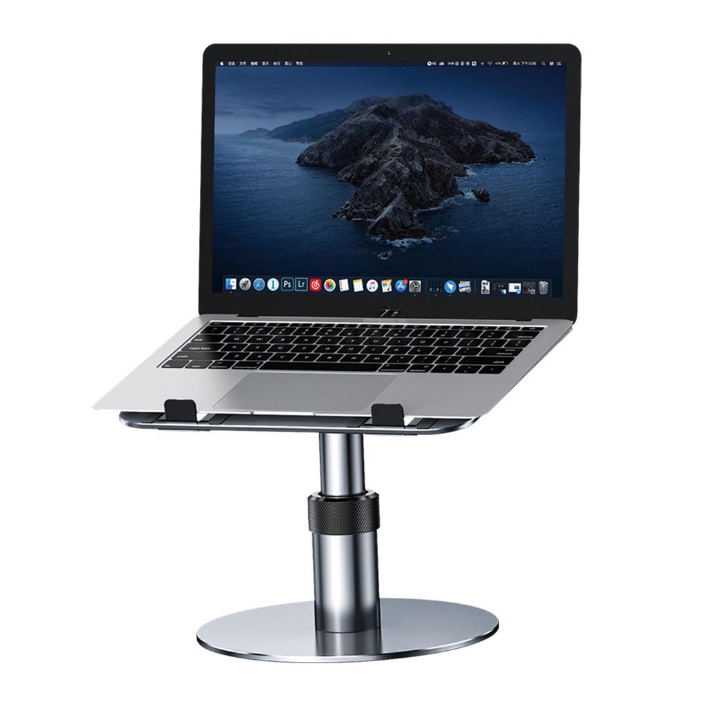 Oatsbasf Metal Notebook Laptop Holder Portable Laptop Table Stand 360°Rotation Height Adjustable Desk Reading Holder for 12-17