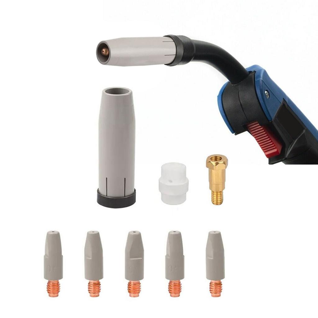 8pcs Conductive Nozzle Rods Conductive Nozzle Extension for 36KD Welding Guns Precision Designs for Enhances Efficiency