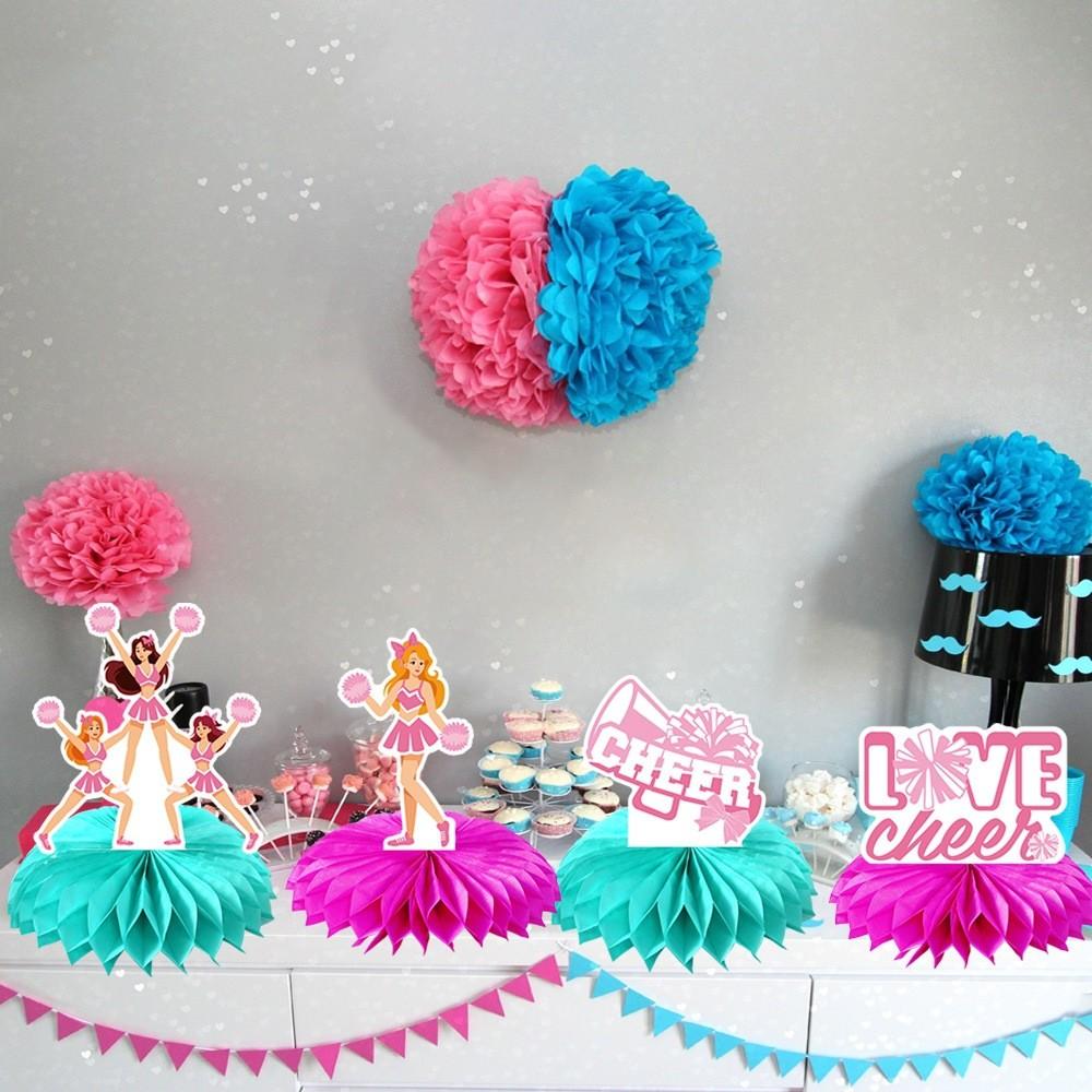 Birthday Themed Cheerleading Party Desktop Paper Honeycomb Decoration Ornament