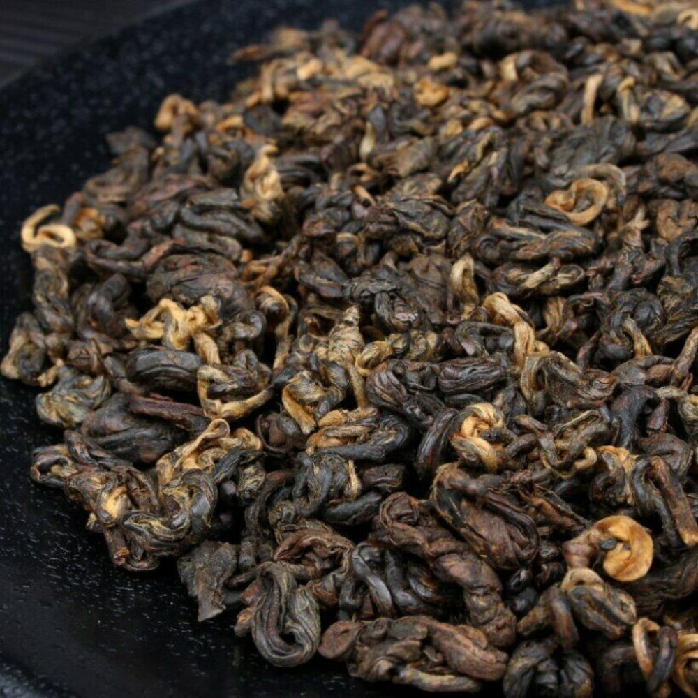 Organic Yunnan Snail Black Tea Fengqing Herbal 50g Natural Energy Boost