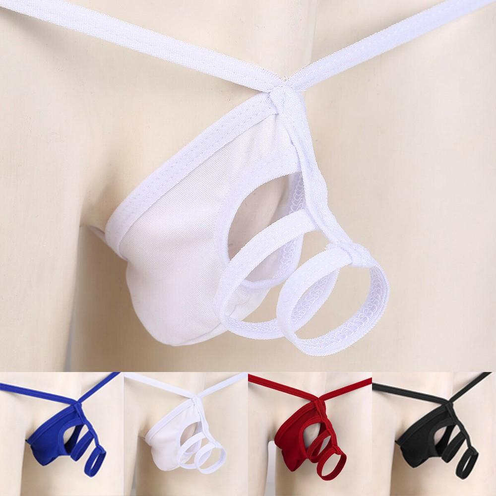 Mens Sheer Mesh G-String Thongs Underwear Bulge Pouch Panties Bikini Briefs