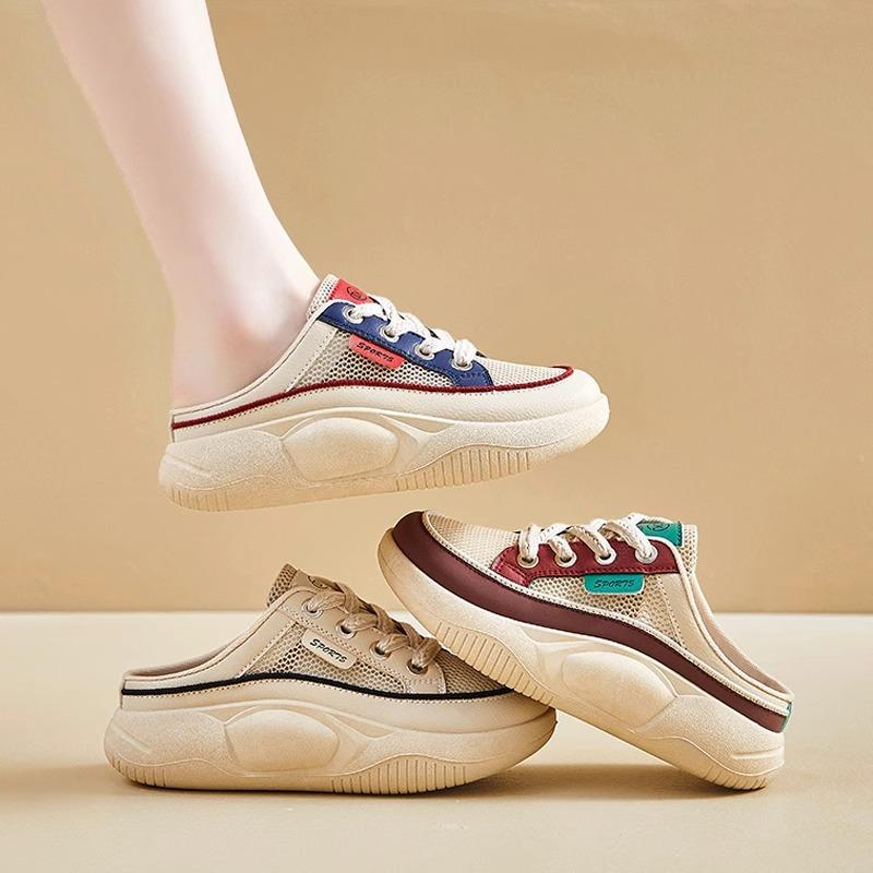 Baotou half slippers women's summer outer wear thick-soled one-pedal casual cool slippers