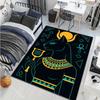 1 Stück Ägyptische Göttin, Katzen Gesicht, Hieroglyphen Teppich für Wohnzimmer Schlafzimmer Sofa Heimdekoration Rus Rutschfeste Fußmatte Läufer