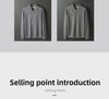 Men's V-neck Self-heating Long Sleeve German Velvet Shirt - Warm, Solid Color Autumn/Winter 2021