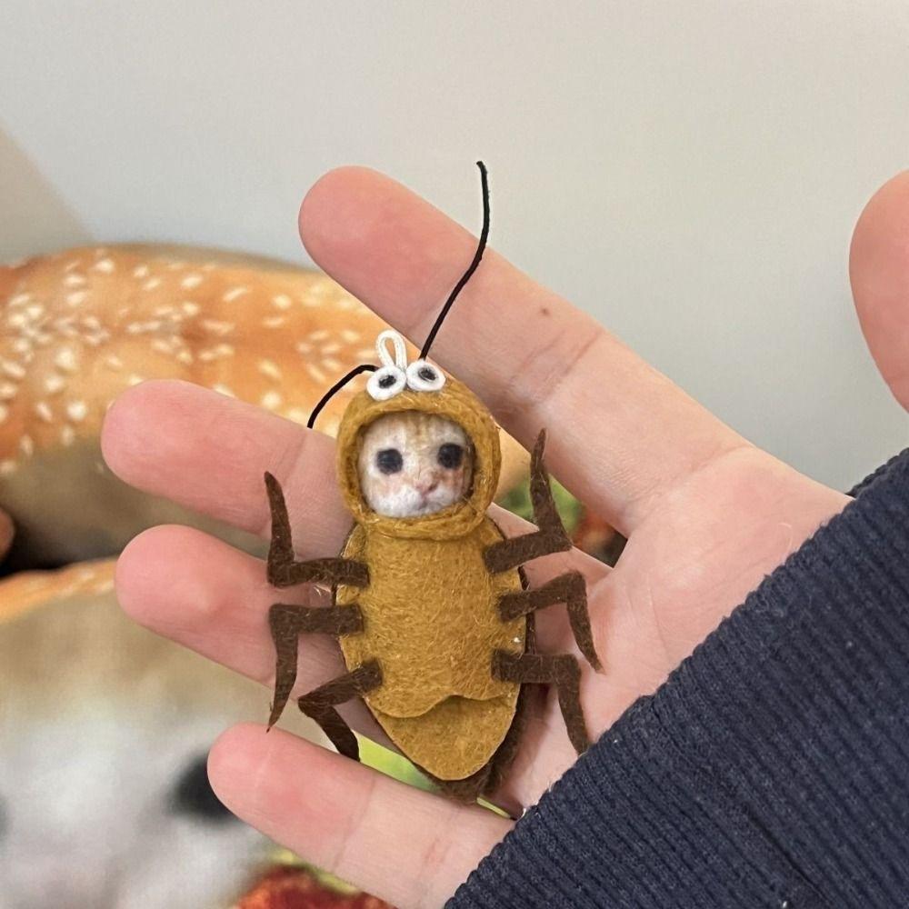 Material Package Cockroach Cat Keychain Material Dorayaki Cat Pendant Material  Daily Use