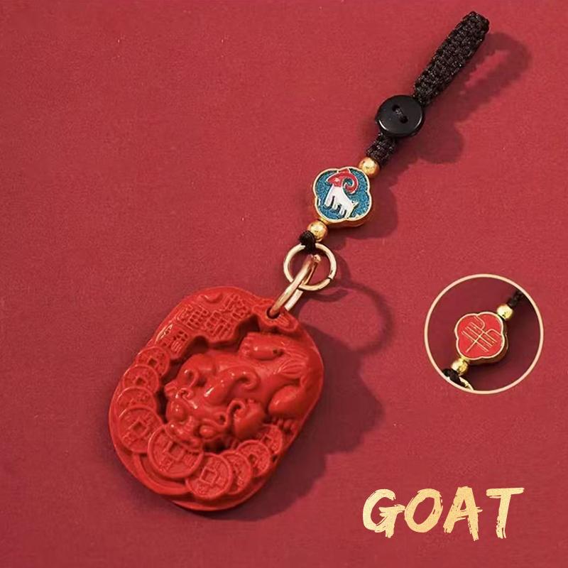 Chinesischer Stil Zwölf Tierkreiszeichen Pixiu Schlüsselanhänger Anhänger Für Frauen Männer Glücklich Rot Pixiu Auto Schlüsselanhänger Exquisites Taschendekor Accessoire Geschenk