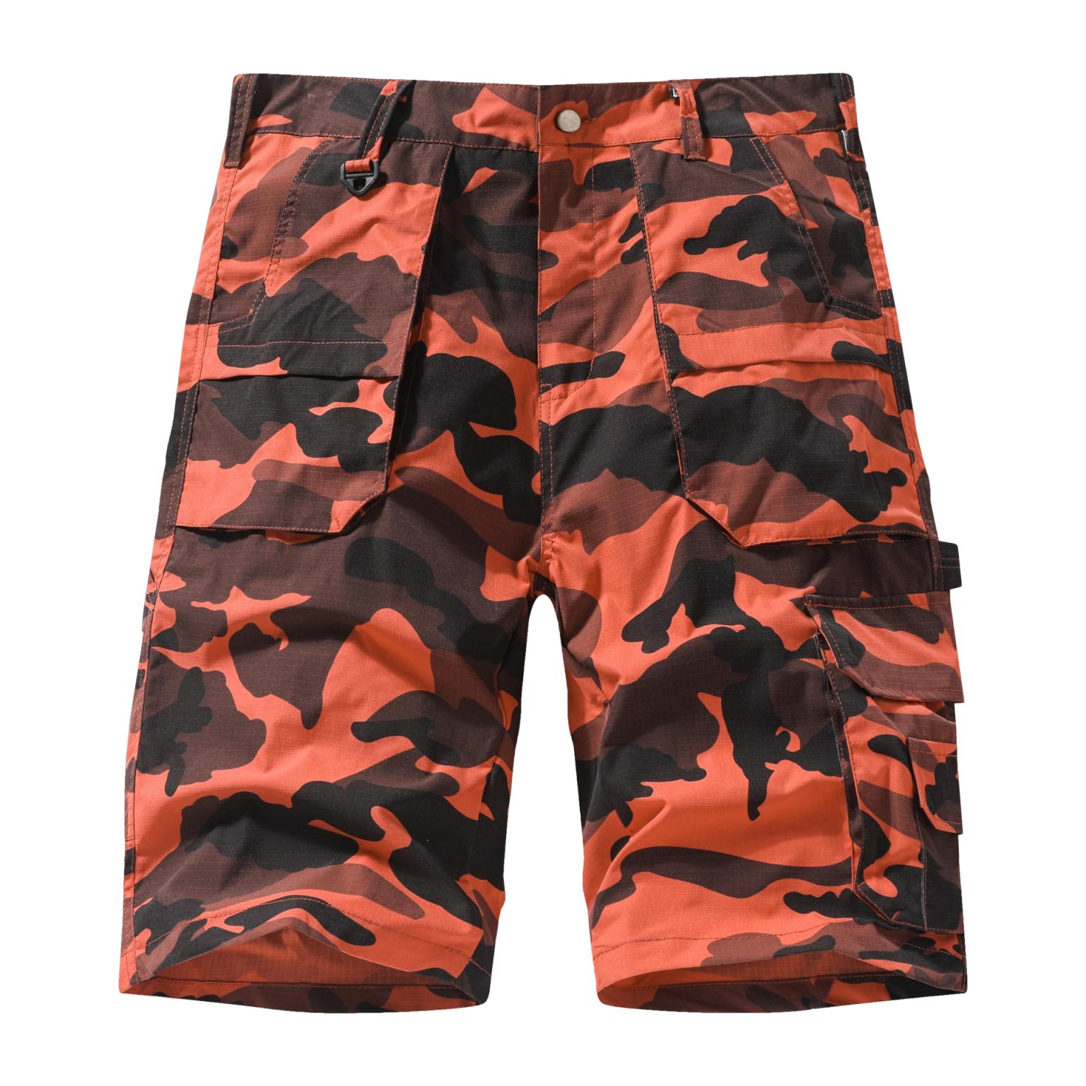 

Men s Camouflage Cargo Shorts with Multiple Pockets Relaxed Fit Outdoor Shorts for Daily Wear Hiking Work XL червоний