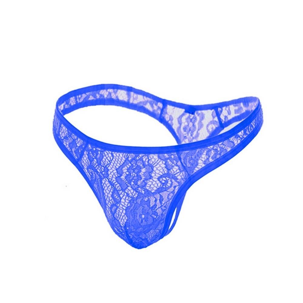Underpants Men Lace Hollow Thongs Thin Mesh Male Briefs Men's Sheer Lace Panties Summer