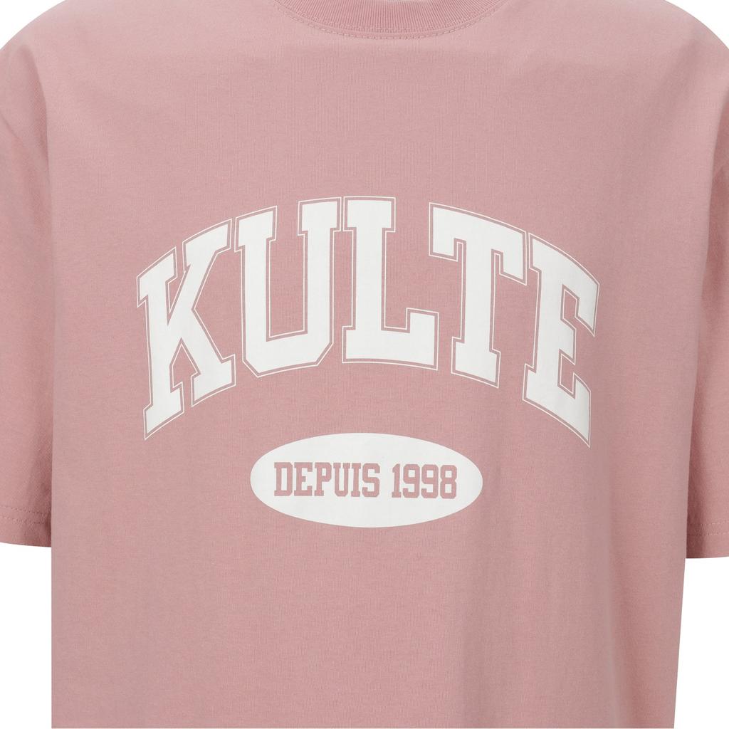 KULTE Arch Big Logo Short Sleeve T-Shirt Pink