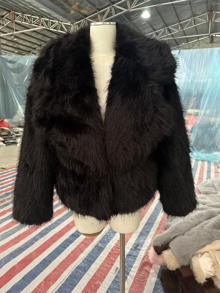 Autumn and winter new suit collar imitation fur short fluffy versatile coat women's jacket
