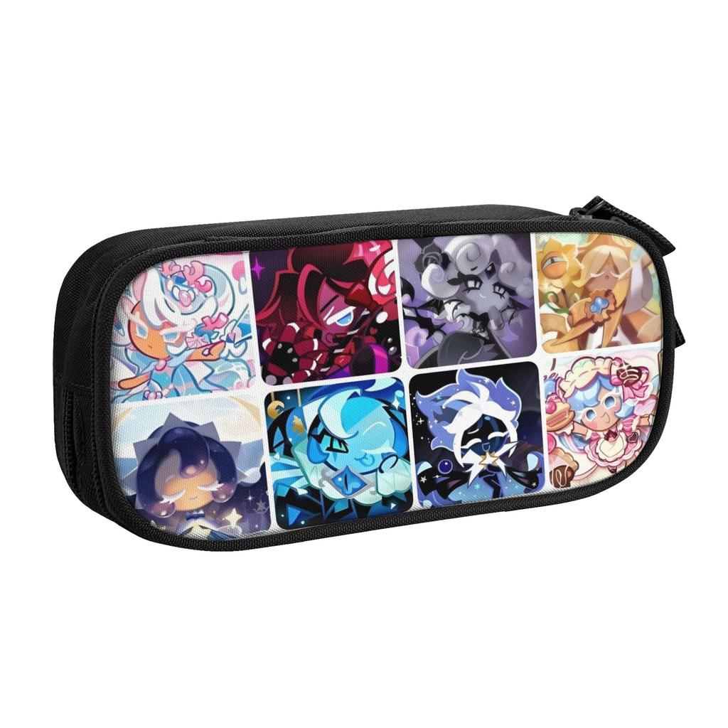 Korean Cartoon Cookie Run Kingdom Game Pencil Cases for Girls Boys Anime Large Storage Pen Bag Box Stationery