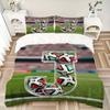 3pcs Soccer Ball Art Bedding Set, Includes One Quilt Cover and Two Pillowcases, Bedroom and Guest Room Decoration. T7230146