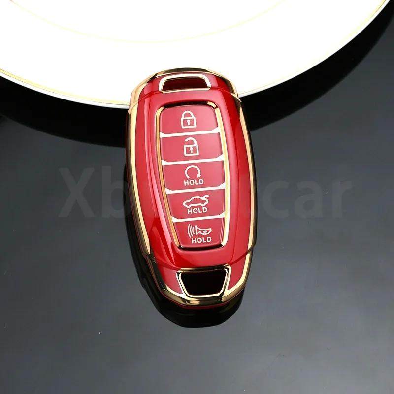 Auto Key Fob Shell For Hyundai I30 Ix35 Kona Encino Solaris Azera Grandeur Ig Accent Santa Fe Palisade Tpu Car Key Case Cover